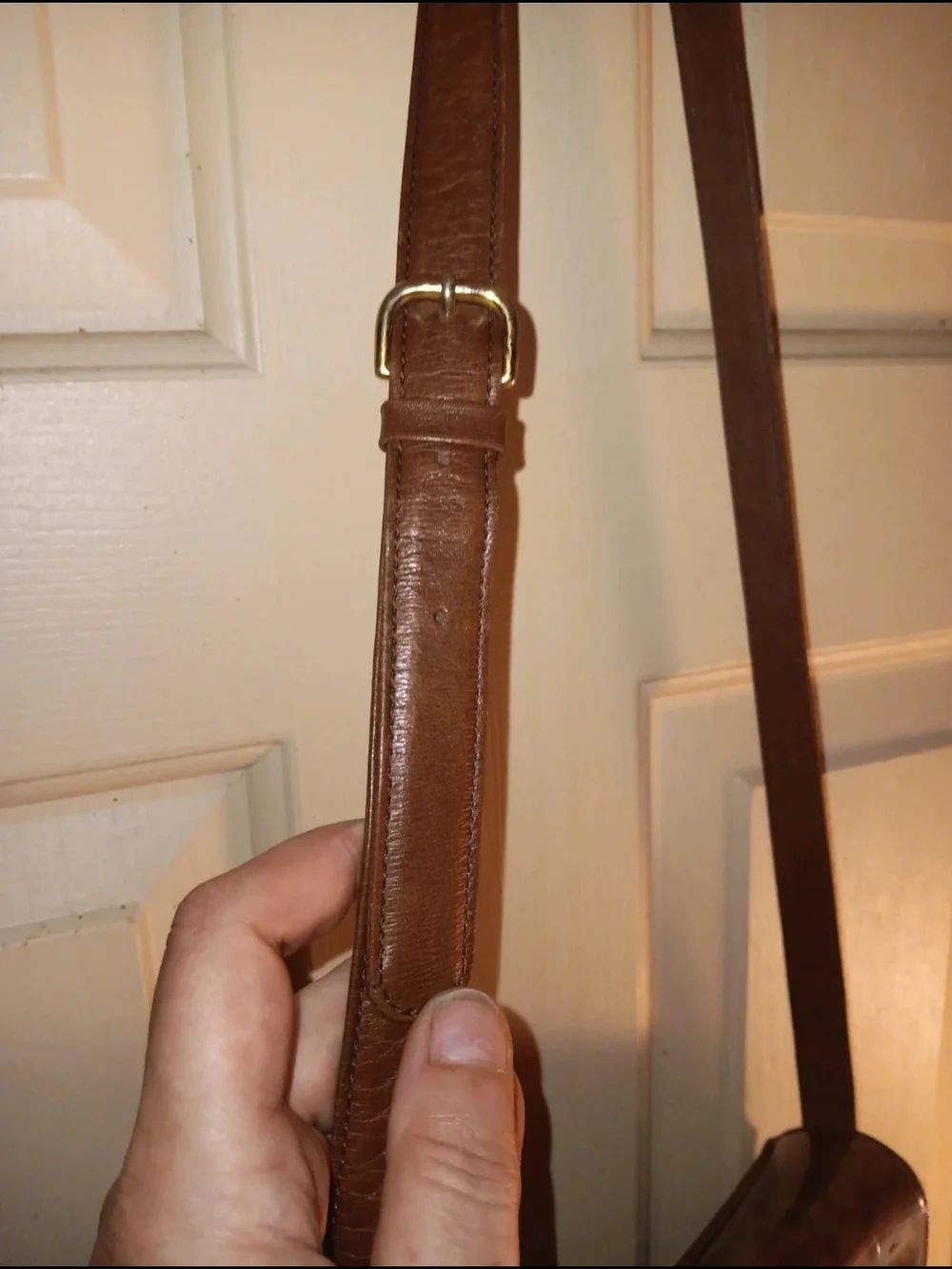 Valentino Garavani Leather Brown Crossbody Messenger Bag